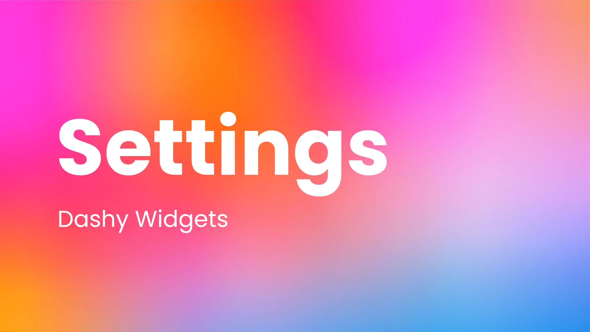 Settings Settings