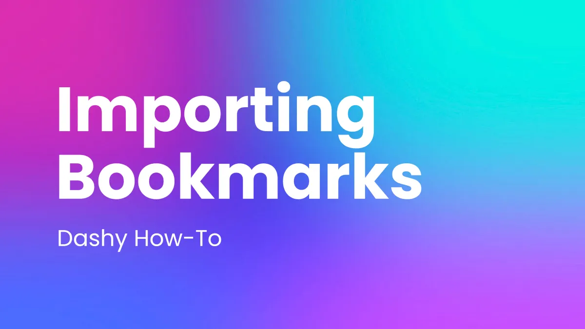 Importing Bookmarks