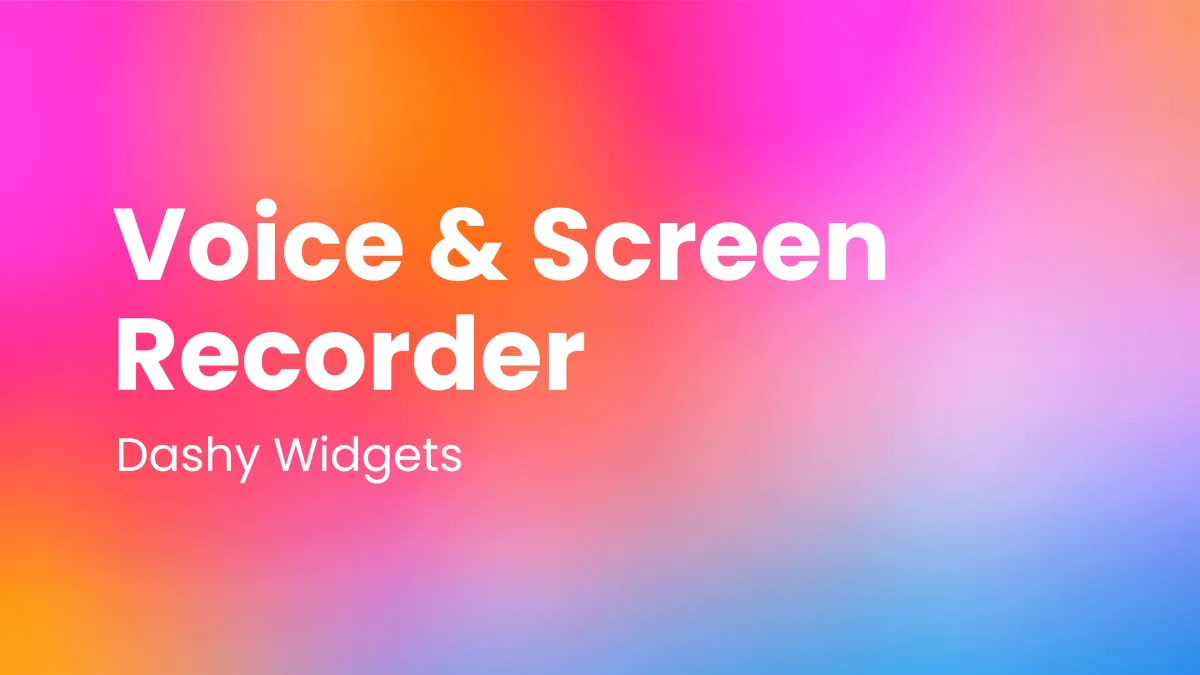 Voice Recorder / Screen Recorder